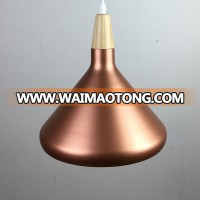 Modern  LED decoration lighting Copper Circular Cone Shade & Wood Office Ceiling light