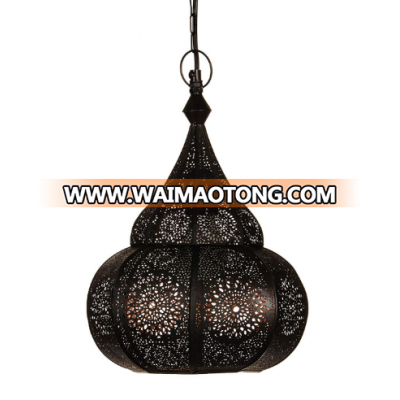 Moroccan Lamp Ceiling Lights  Black  Oriental Style Vintage Pendant Lantern Light Arabian Home Dec