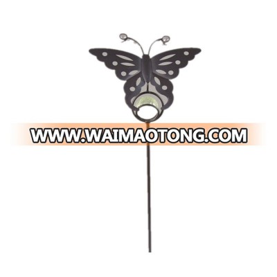 2013 new products high quality metal iron butterfly glass ball garden stick