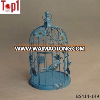 High quality Home and table decoration hanging metal birdcage lanterncandle holder